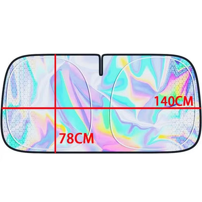 Foldable Windshield Sun Shade Extra-Large Full Coverage Car Interior Sun Visor Summer Uv-Reflective Cooling Sun Protection Cover