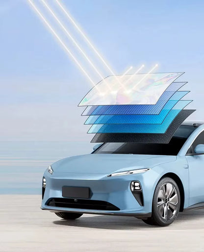 Parasol plegable con protección solar