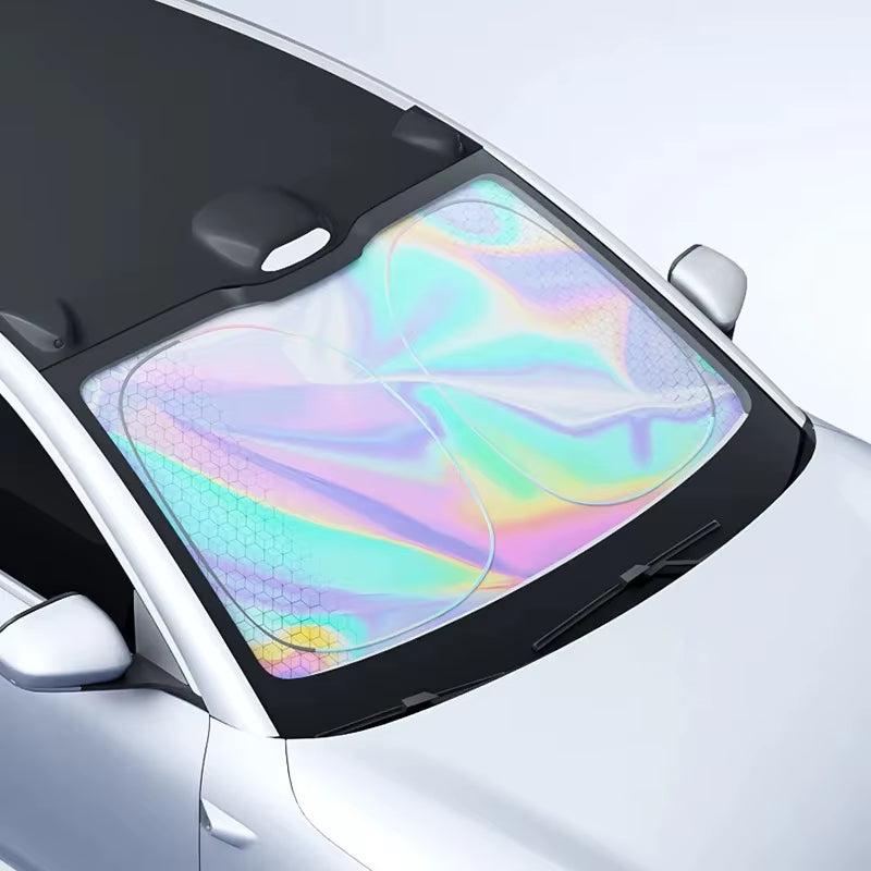 Foldable Windshield Sun Shade Extra-Large Full Coverage Car Interior Sun Visor Summer Uv-Reflective Cooling Sun Protection Cover